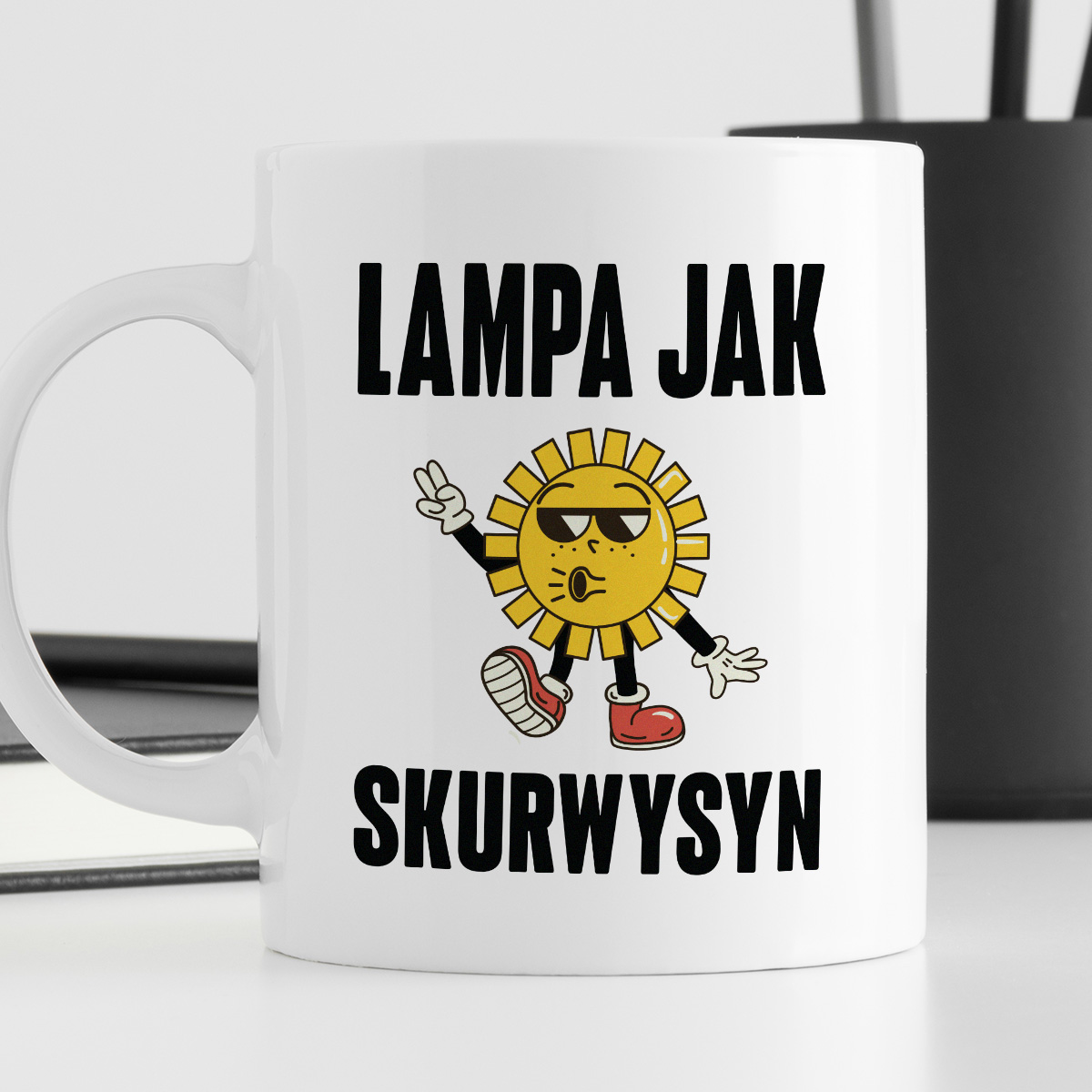 Kubek z nadrukiem "Lampa jak skurwysyn" zdjęcie 4