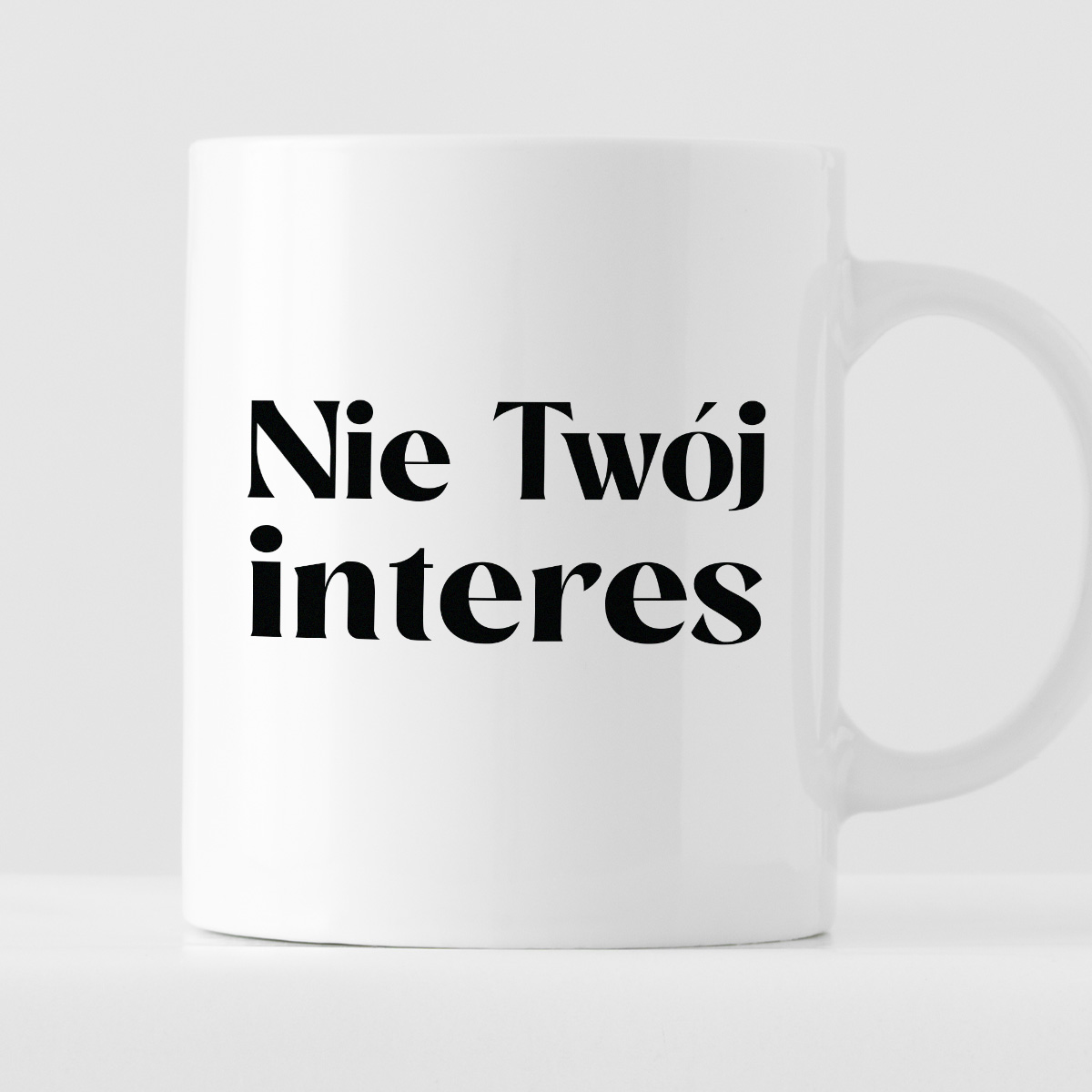 Kubek z nadrukiem "Nie Twój interes" zdjęcie 1