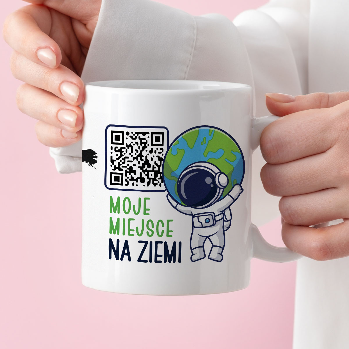 Kubek spersonalizowany - moje miejsce na ziemi - ZNACZNIK NA MAPIE + QR kod zdjęcie 3