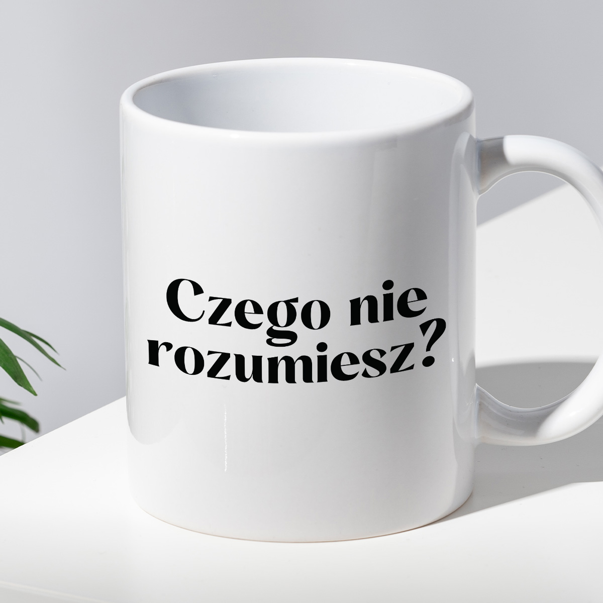 Kubek z nadrukiem "Czego nie rozumiesz?" zdjęcie 2