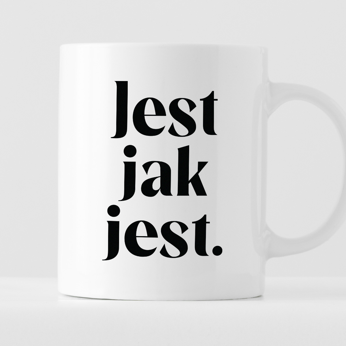 Kubek z nadrukiem "Jest jak jest" 330 ml zdjęcie 1