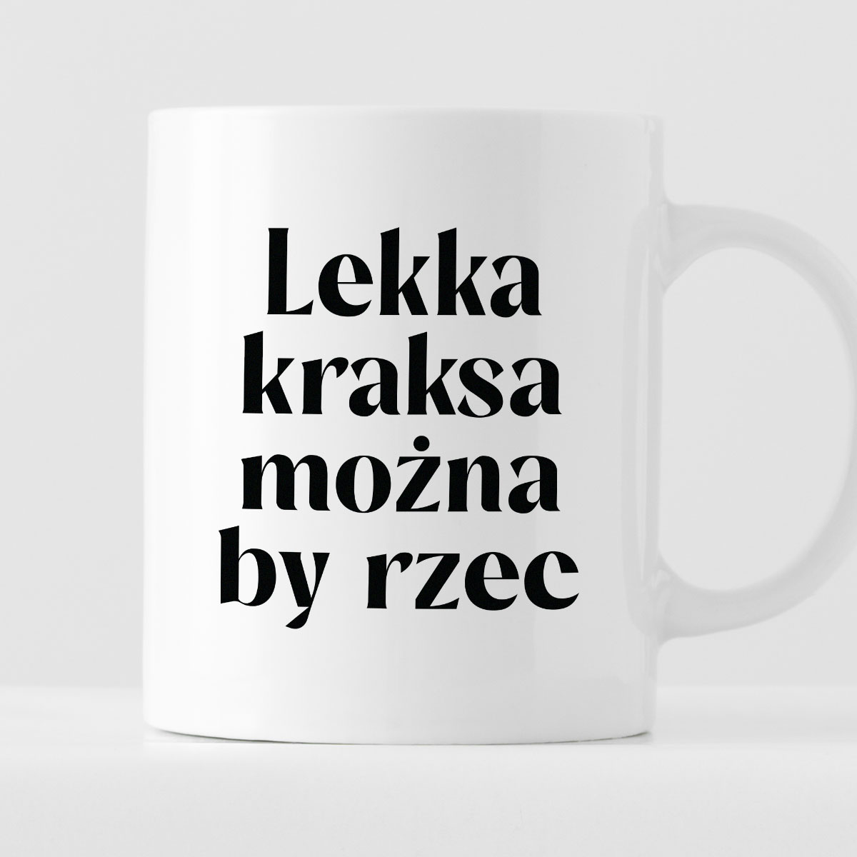 Kubek z nadrukiem "Lekka kraksa można by rzec" 330 ml zdjęcie 1