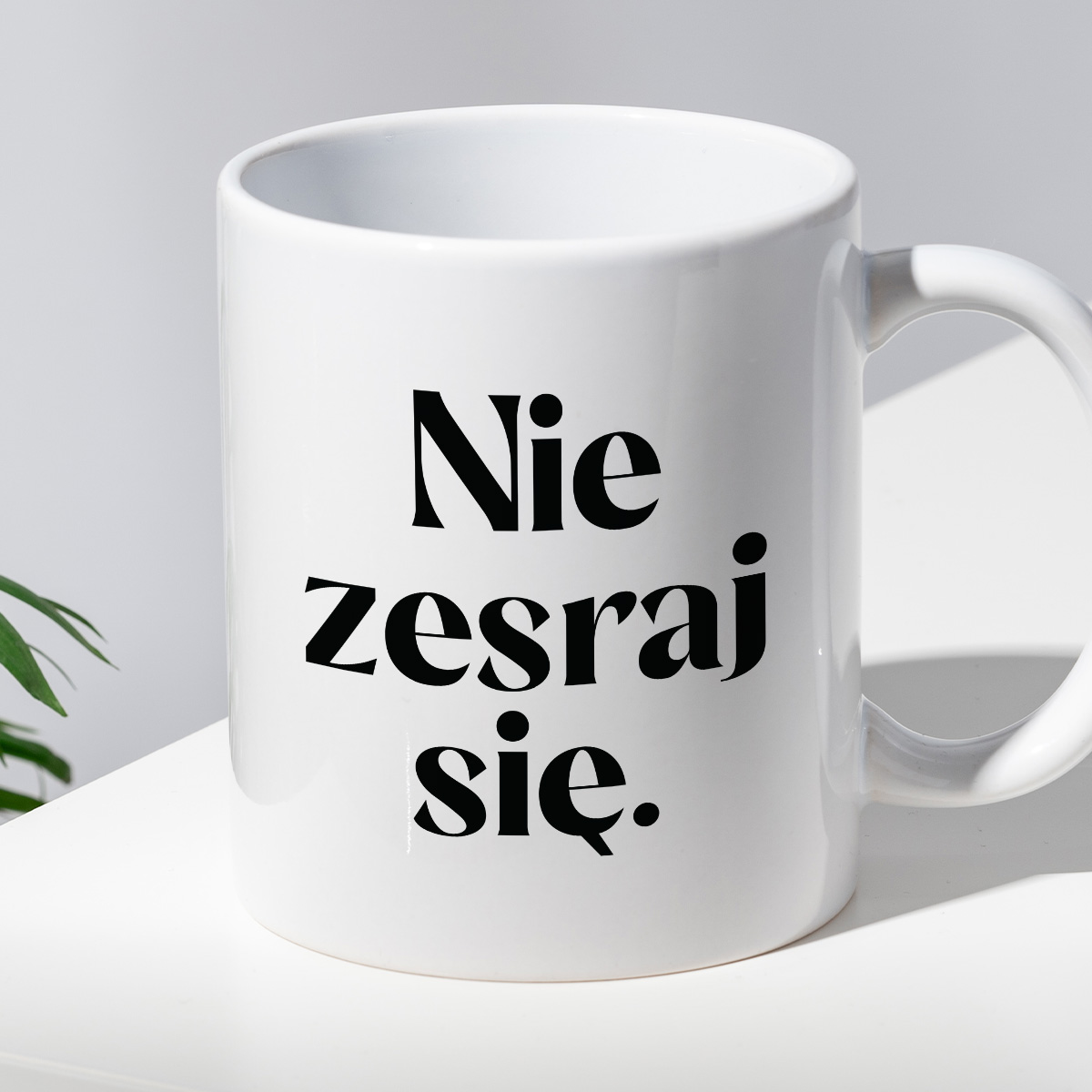 Kubek z nadrukiem "Nie zesraj się!" 330 ml zdjęcie 2