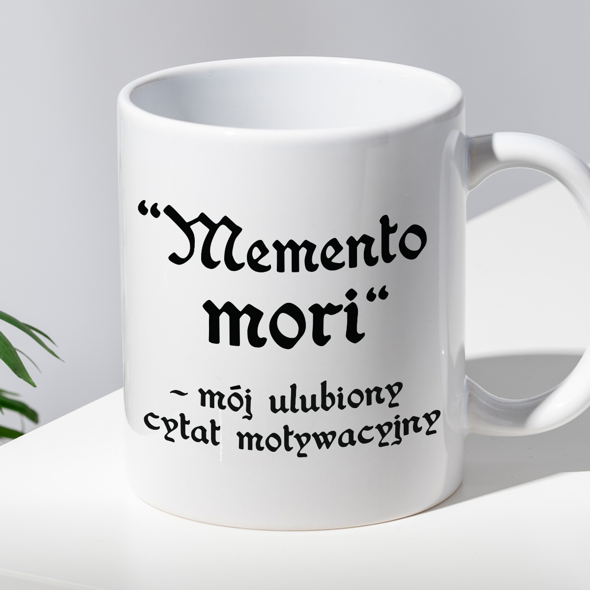 Kubek z nadrukiem "Memento mori - mój ulubiony cytat motywacyjny" zdjęcie 2