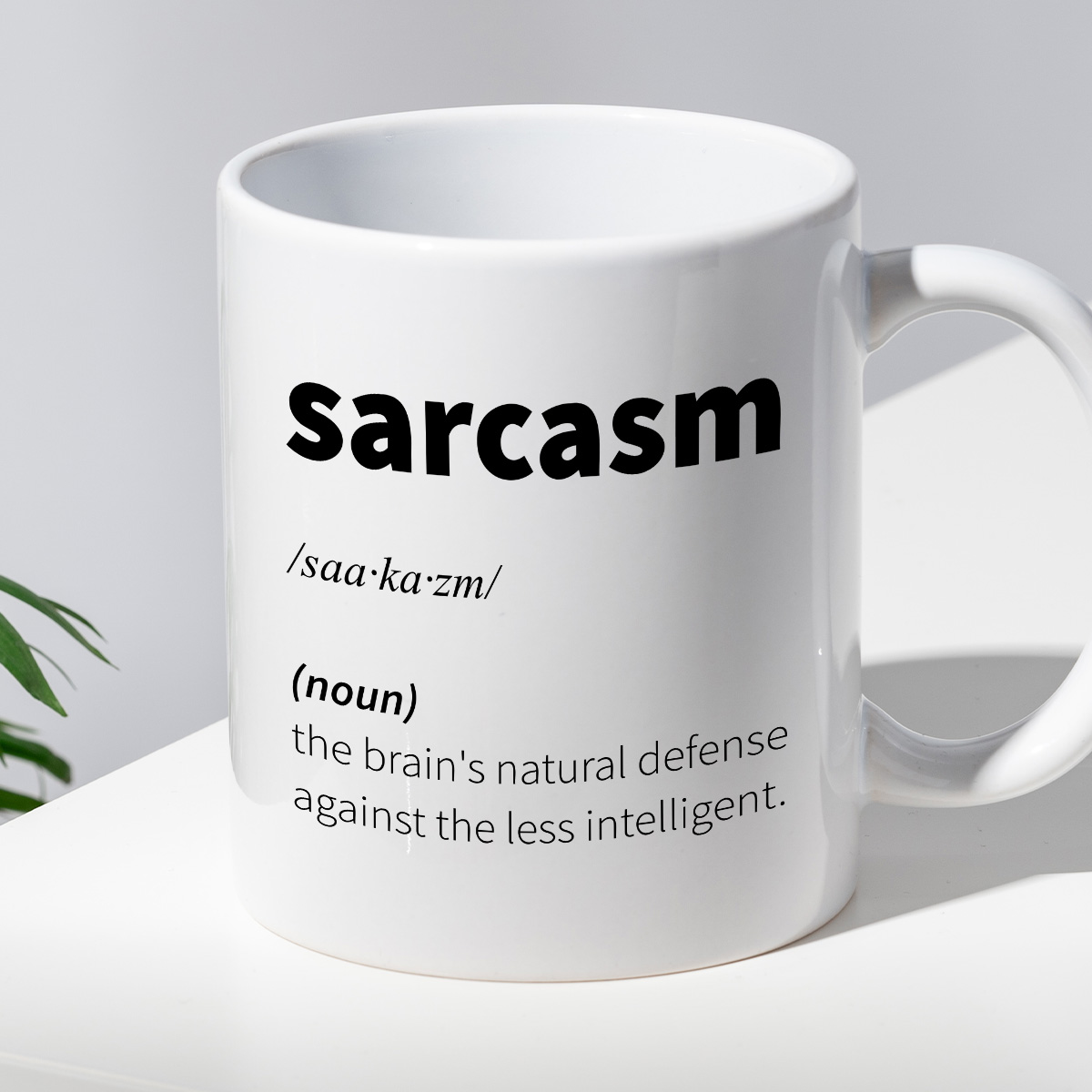 Kubek z nadrukiem "Sarcasm (noun) - vocabulary" zdjęcie 2