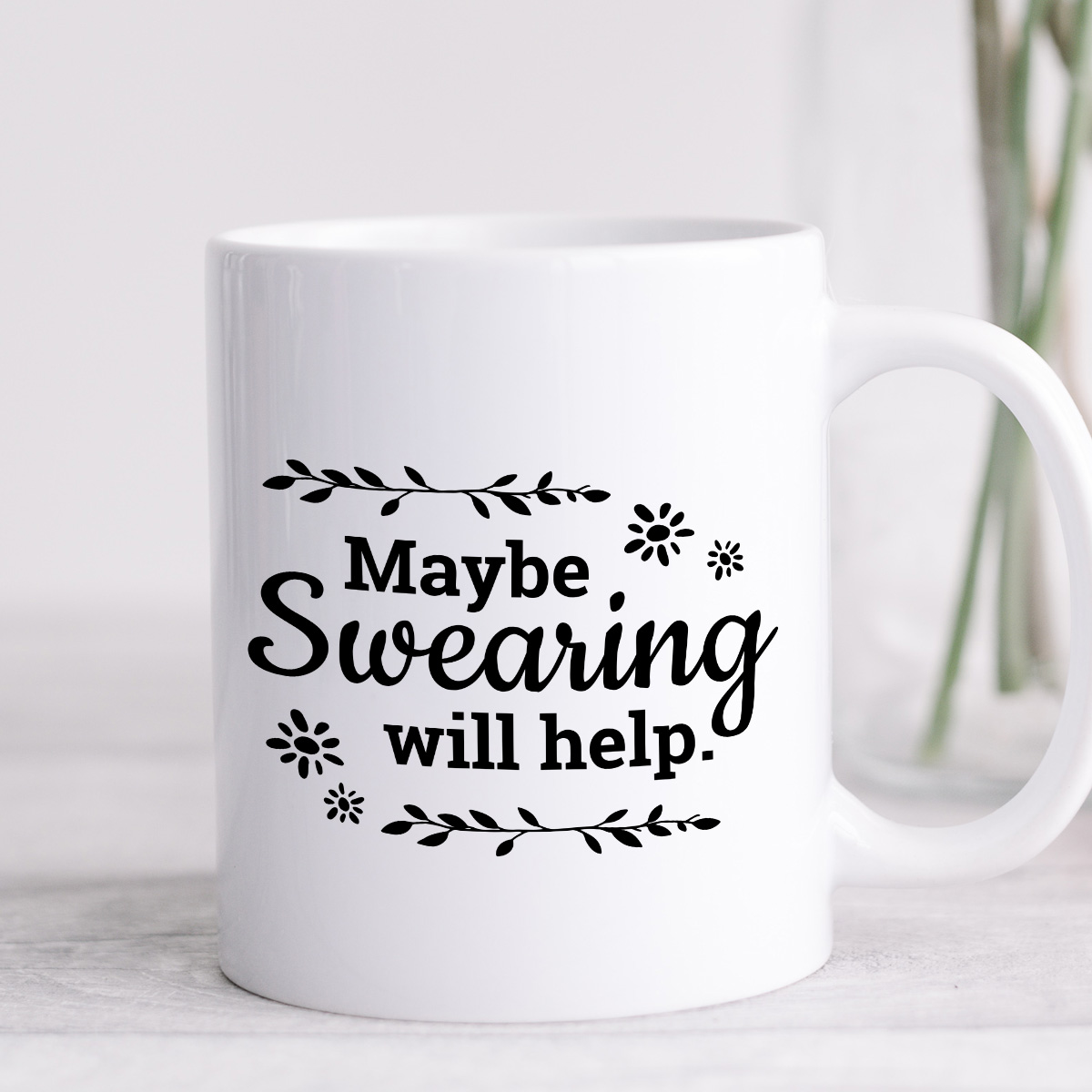 Kubek z nadrukiem "Maybe Swearing will help." zdjęcie 4