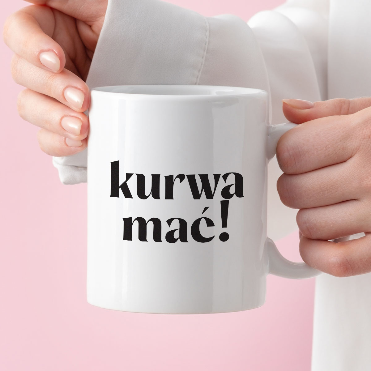 Kubek z nadrukiem "kurwa mać!" 330 ml zdjęcie 3