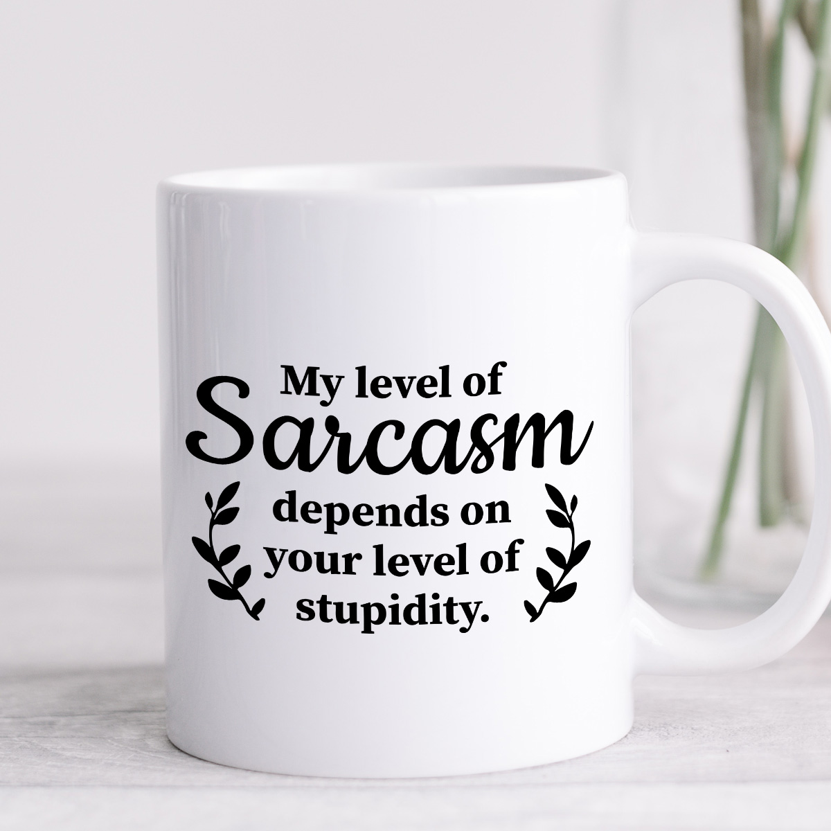 Kubek z nadrukiem "My level of Sarcasm depends on your level of stupidity" zdjęcie 3