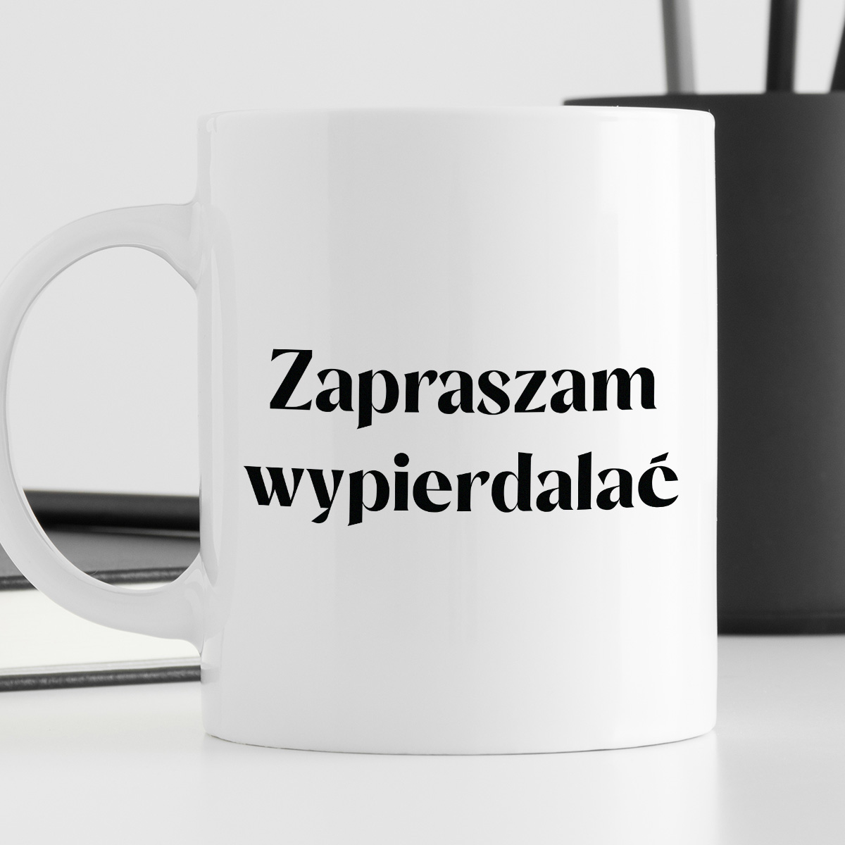 Kubek z nadrukiem "Zapraszam wypierdalać" 330 ml zdjęcie 4