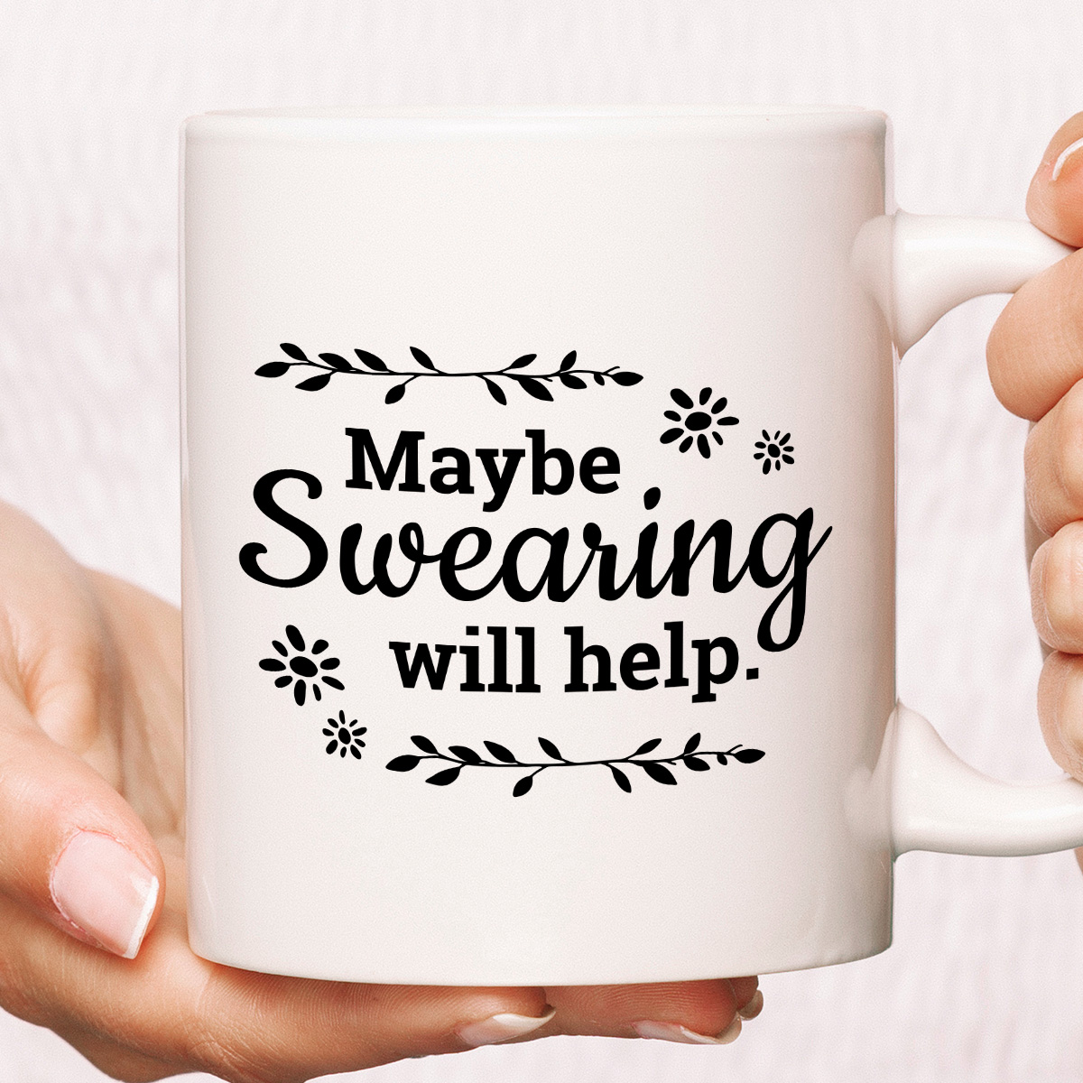 Kubek z nadrukiem "Maybe Swearing will help." zdjęcie 1