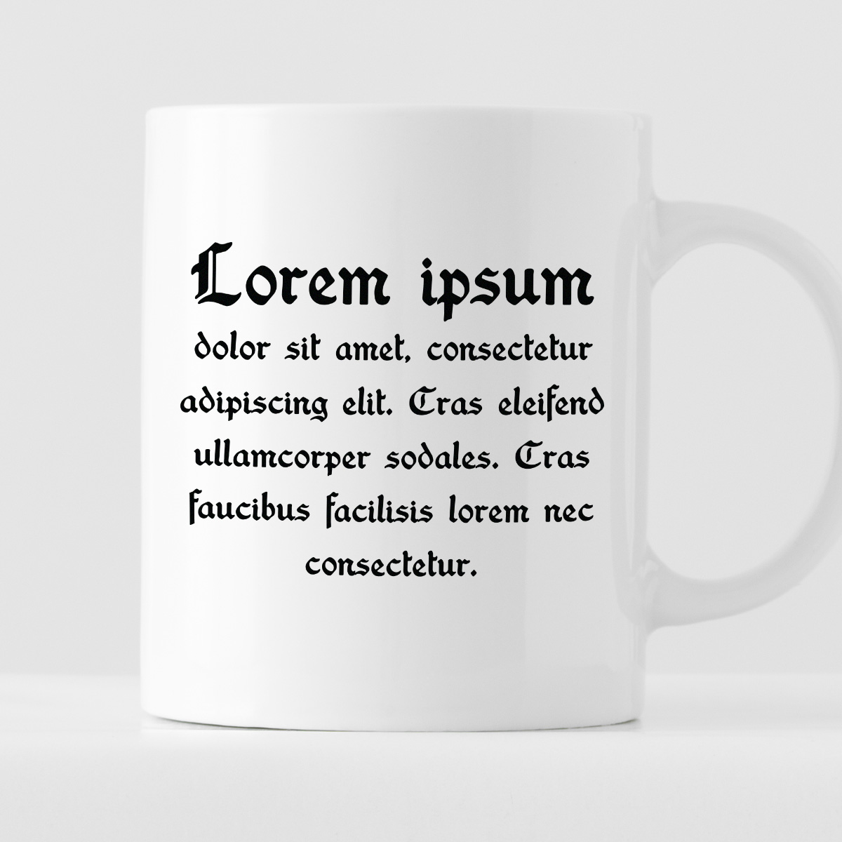 Kubek z nadrukiem "Lorem ipsum dolor sit amet..." zdjęcie 1