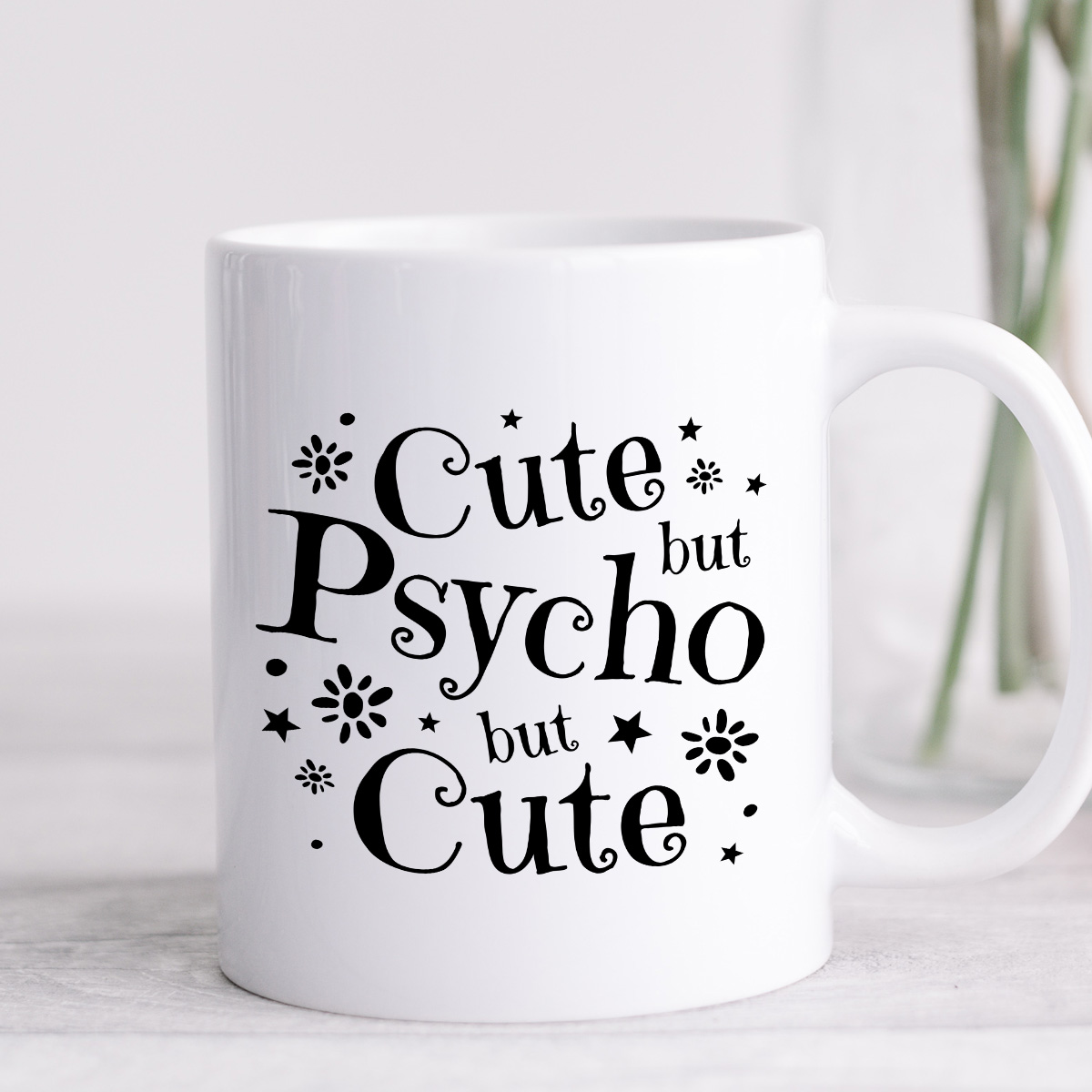 Kubek z nadrukiem "Cute but Psycho but Cute" zdjęcie 4