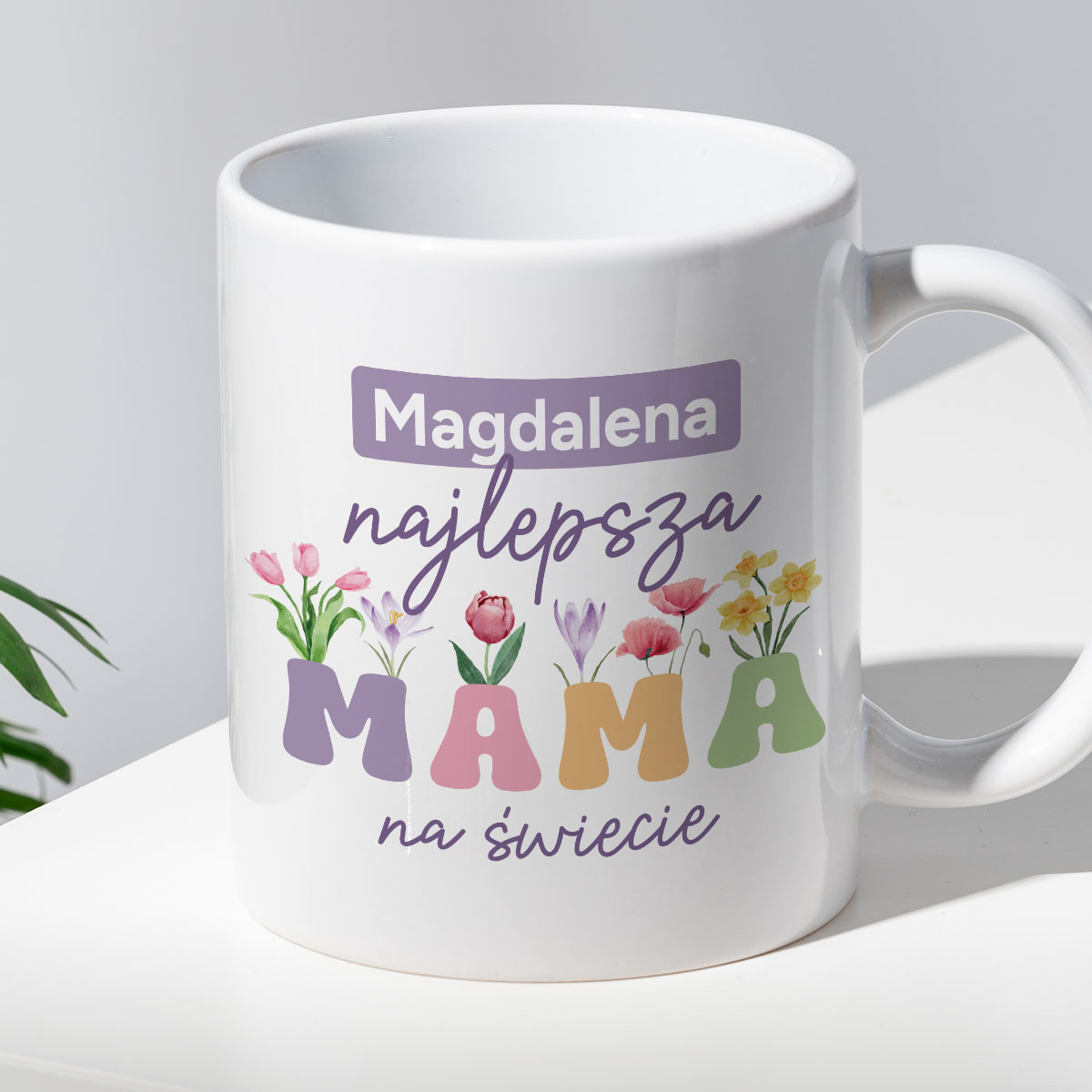 Kubek z nadrukiem "Najlepsza mama na świecie" z imieniem mamy, personalizowany zdjęcie 2