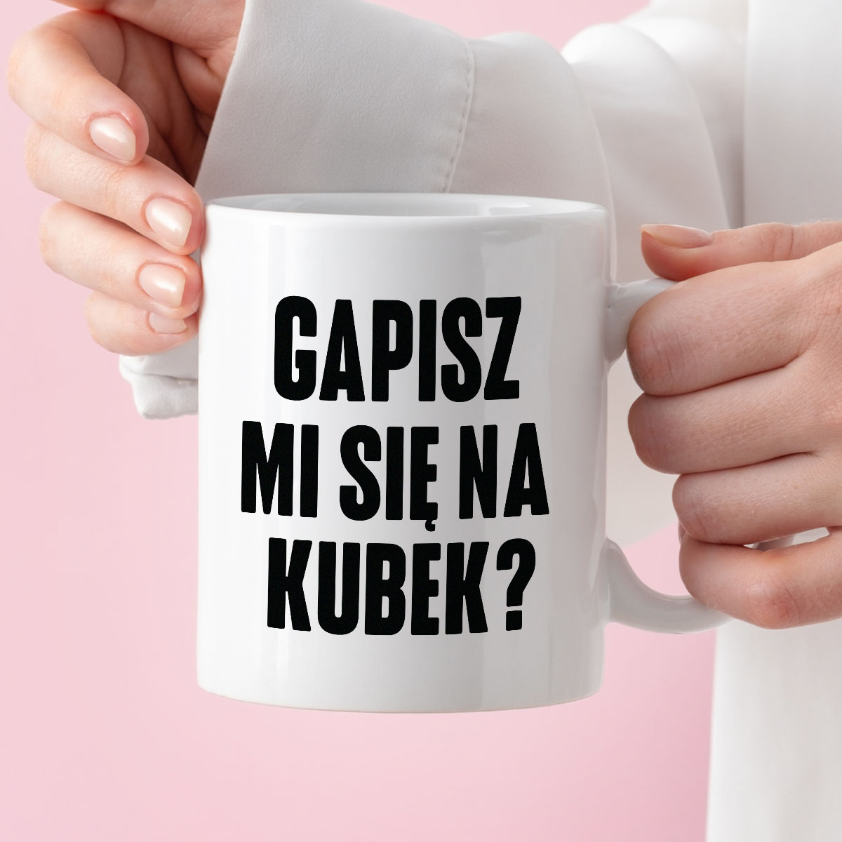 Kubek z nadrukiem "Gapisz mi się na kubek?" zdjęcie 3