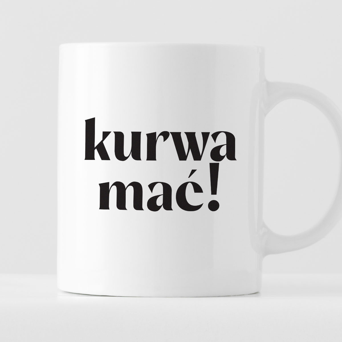 Kubek z nadrukiem "kurwa mać!" 330 ml zdjęcie 1