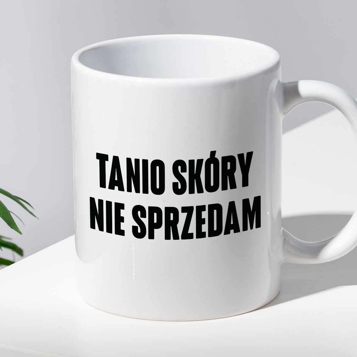 Kubek z nadrukiem "Tanio skóry nie sprzedam" cytat M. Pudzianowski zdjęcie 2