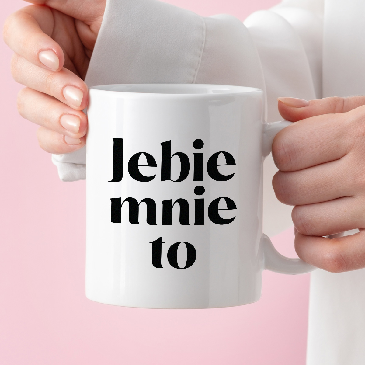 Kubek z nadrukiem "Jebie mnie to" zdjęcie 3