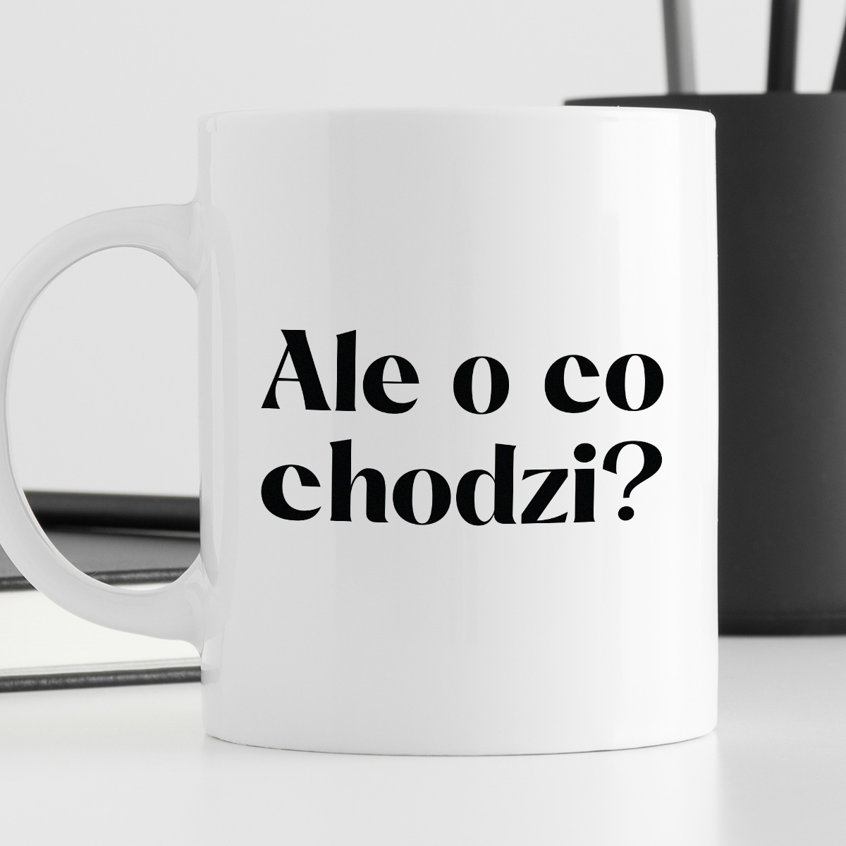 Kubek z nadrukiem "Ale o co chodzi?" zdjęcie 3