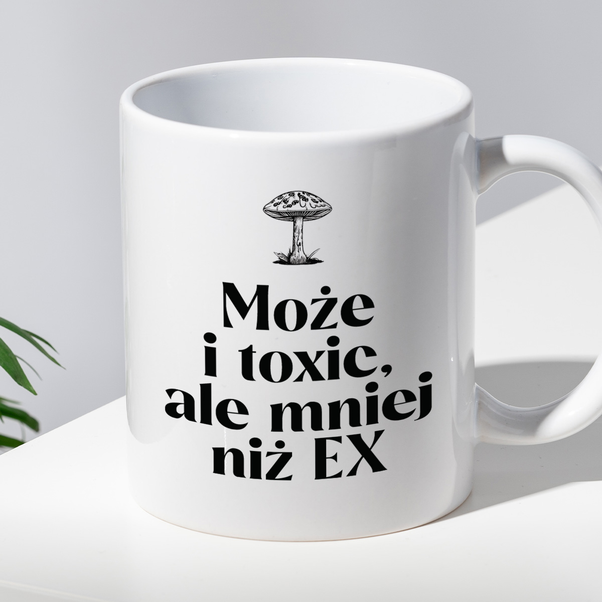 Kubek z nadrukiem MUCHOMOR "Może i toxic ale mniej niż EX" zdjęcie 2