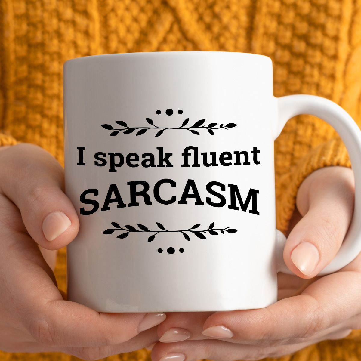 Kubek z nadrukiem "I speak fluent sarcasm" zdjęcie 3