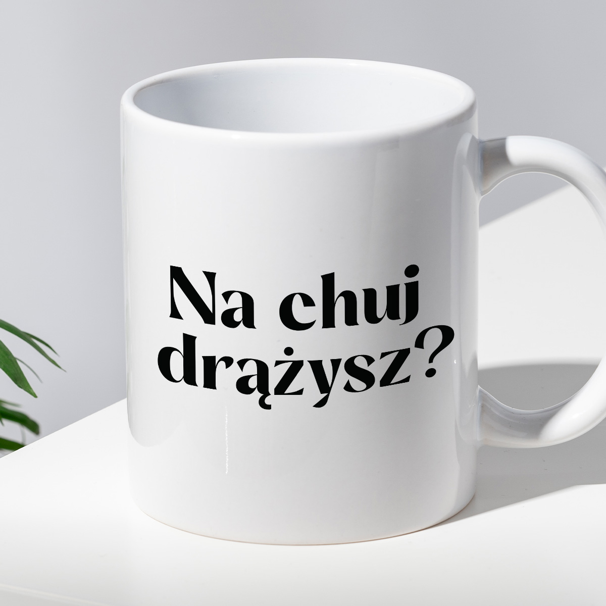 Kubek z nadrukiem "Na chuj drążysz?" zdjęcie 2