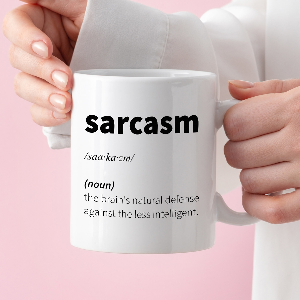 Kubek z nadrukiem "Sarcasm (noun) - vocabulary" zdjęcie 3