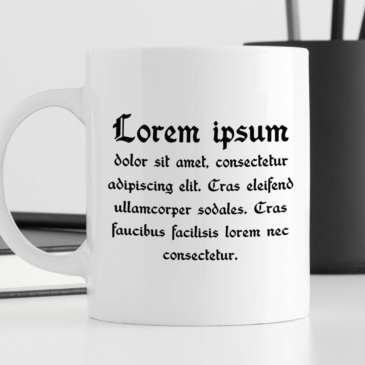 Kubek z nadrukiem "Lorem ipsum dolor sit amet..." zdjęcie 3