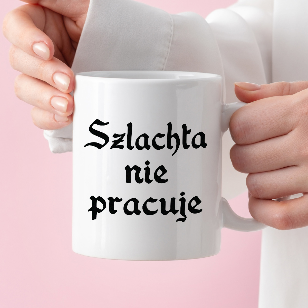 Kubek z nadrukiem "Szlachta nie pracuje" zdjęcie 3