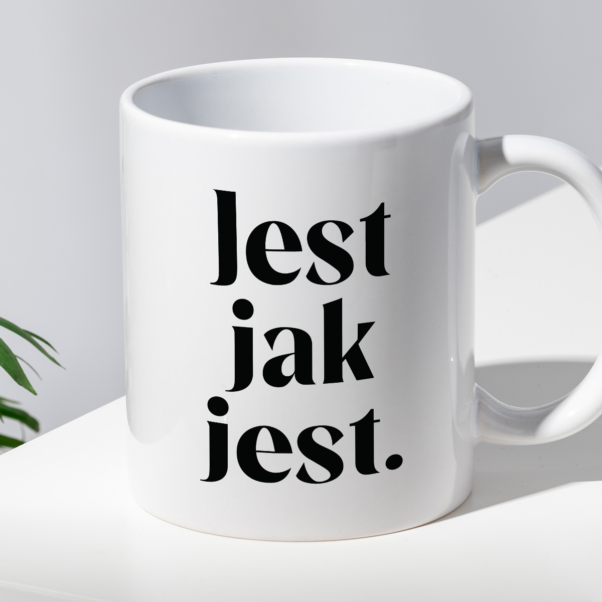 Kubek z nadrukiem "Jest jak jest" 330 ml zdjęcie 2