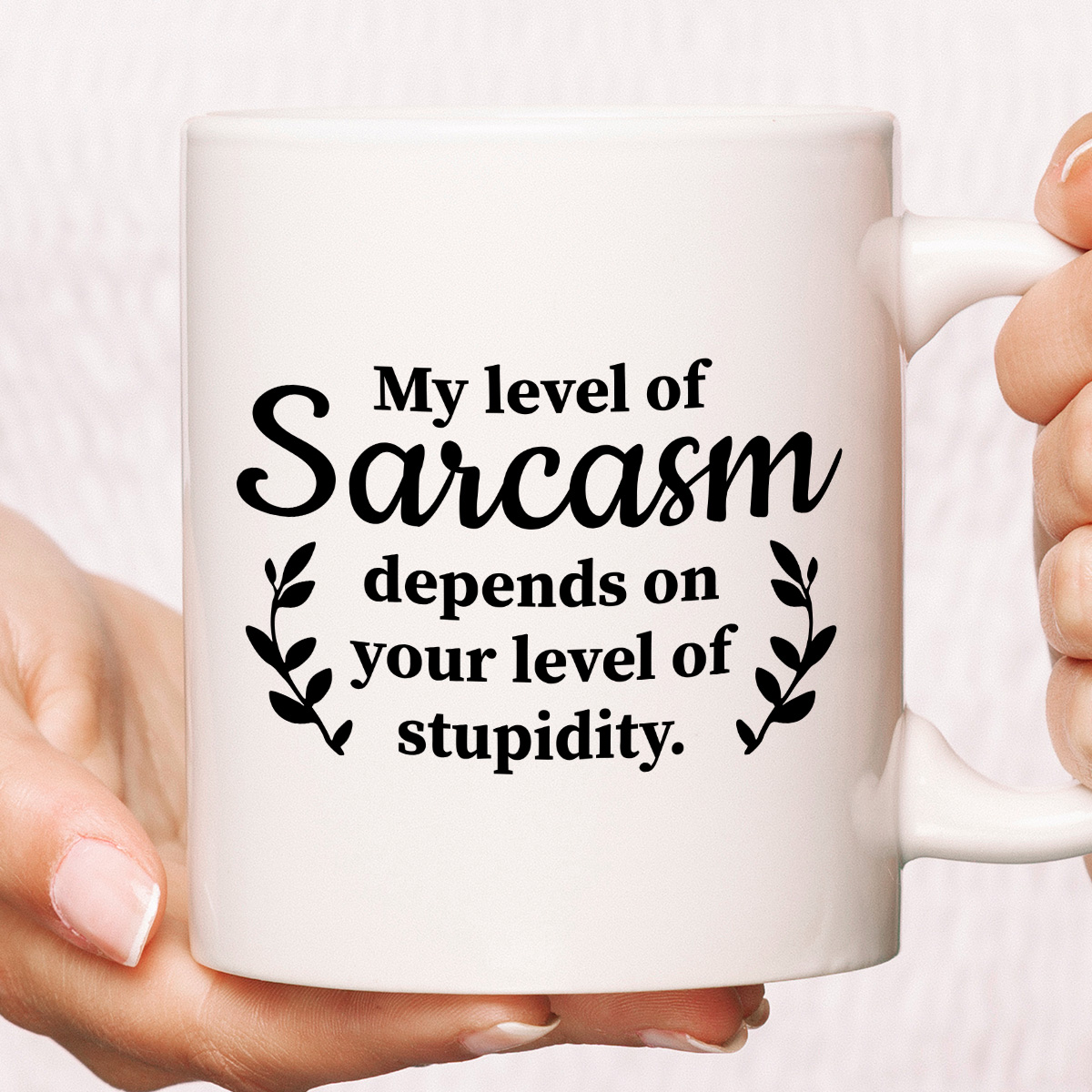 Kubek z nadrukiem "My level of Sarcasm depends on your level of stupidity" zdjęcie 1