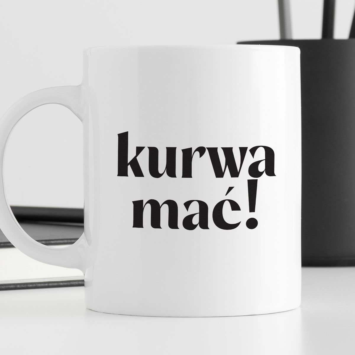 Kubek z nadrukiem "kurwa mać!" 330 ml zdjęcie 4