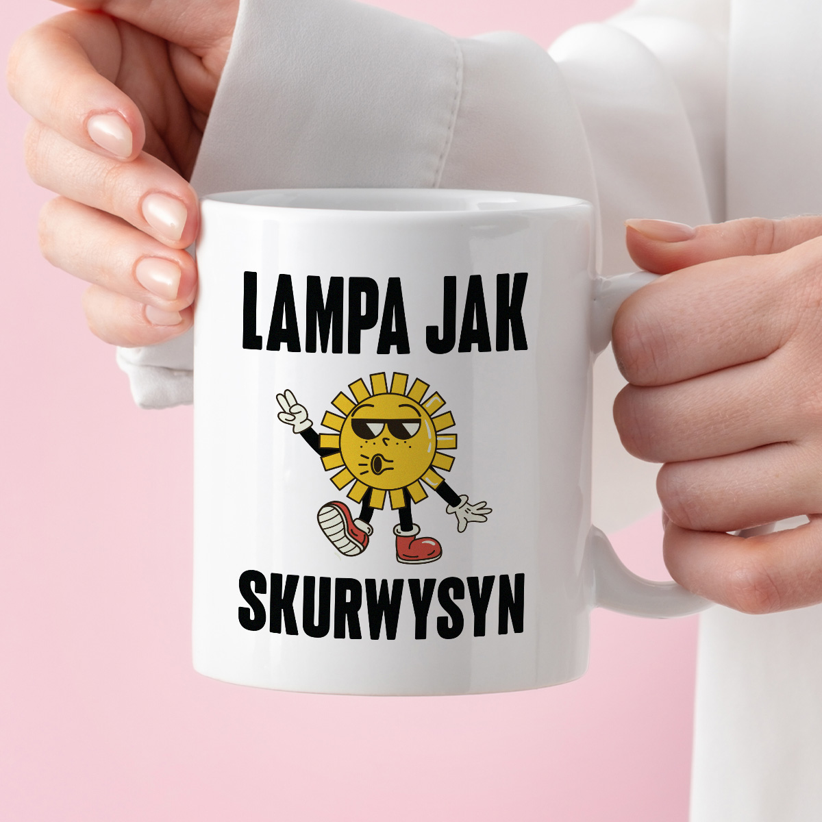 Kubek z nadrukiem "Lampa jak skurwysyn" zdjęcie 3