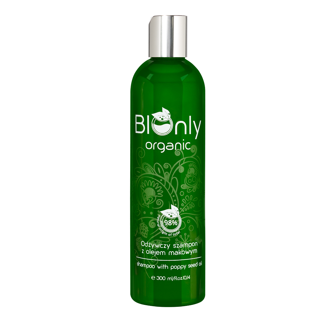 Odżywczy szampon z olejem makowym organic 300ml - BIOnly zdjęcie 1
