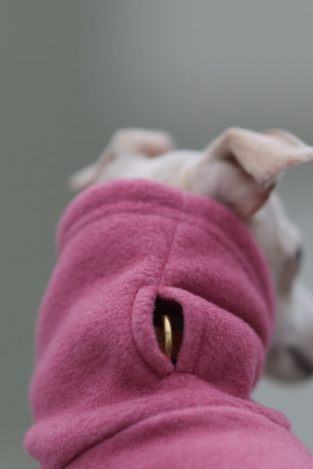 Pink fleece jumpsuit PUPPY - GreyIggy image 3