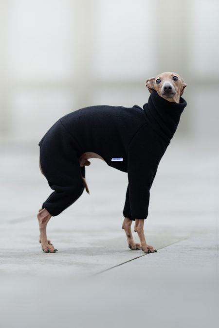 Premium black fleece jumpsuit - zipper - GreyIggy image 3