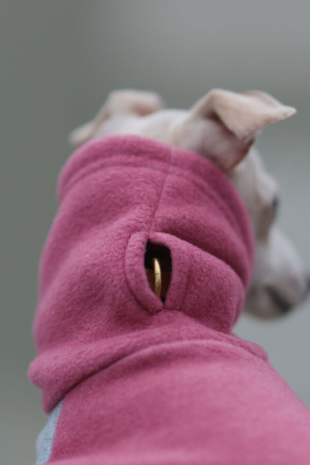 Pink and grey fleece jumpsuit PUPPY - GreyIggy image 4