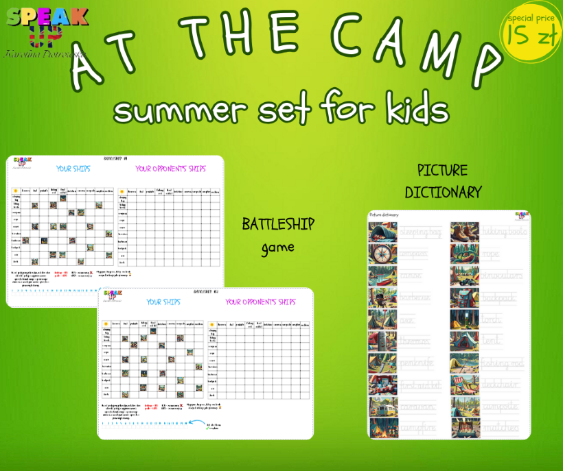 AT THE CAMP - summer set for kids - Speak UP zdjęcie 3