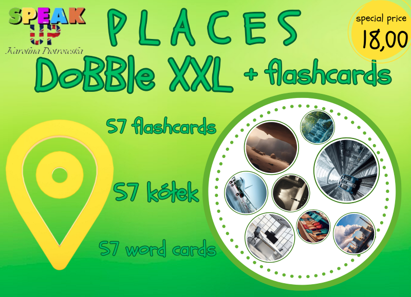 PLACES DoBBle XXL game + flashcards - Speak UP zdjęcie 1