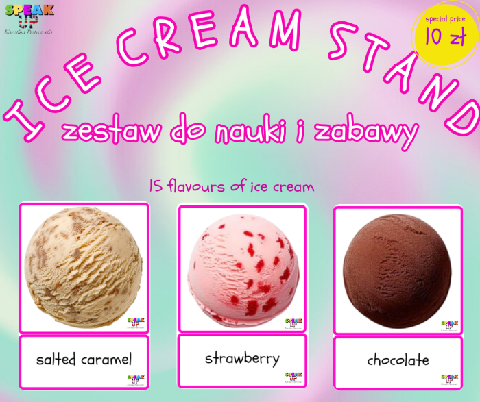 ICE CREAM STAND zestaw do nauki i zabawy - Speak UP zdjęcie 3