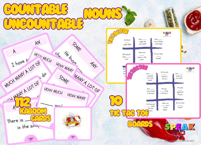 COUNTABLE & UNCOUNTABLE nouns COMPREHENSIVE SET - Speak UP zdjęcie 3