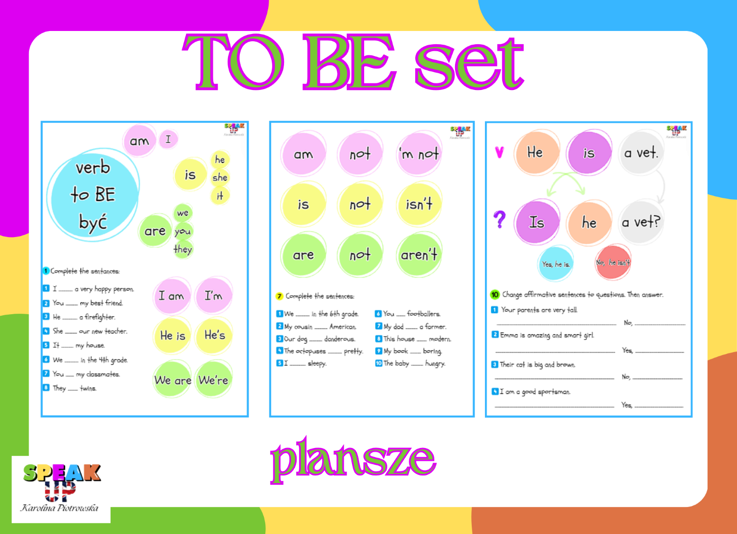 verb TO BE comprehensive SET - Speak UP zdjęcie 1