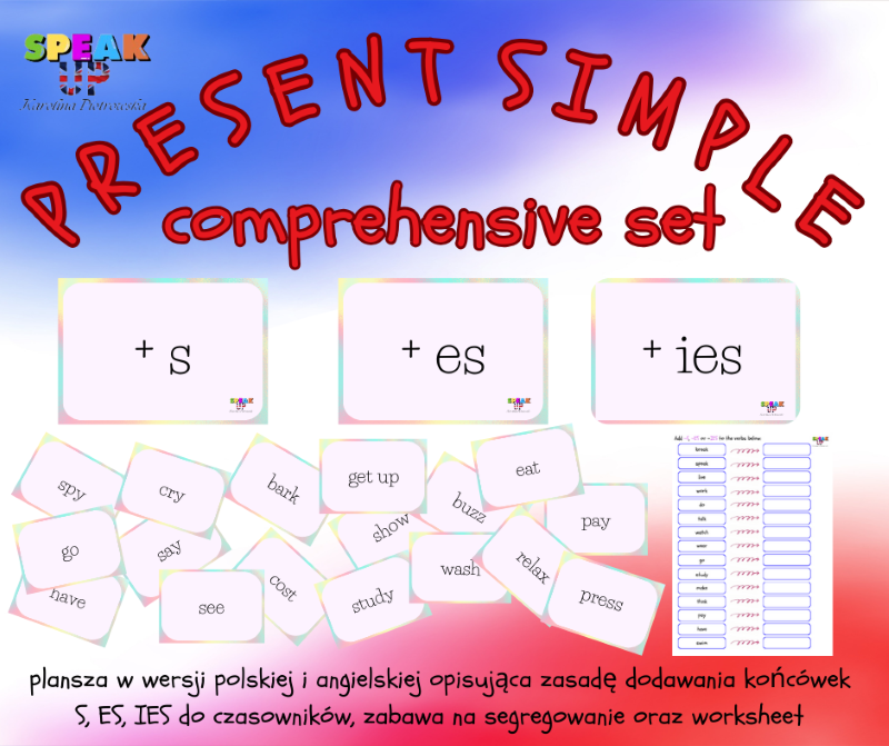 PRESENT SIMPLE kompleksowy zestaw materiałów - Speak UP zdjęcie 3