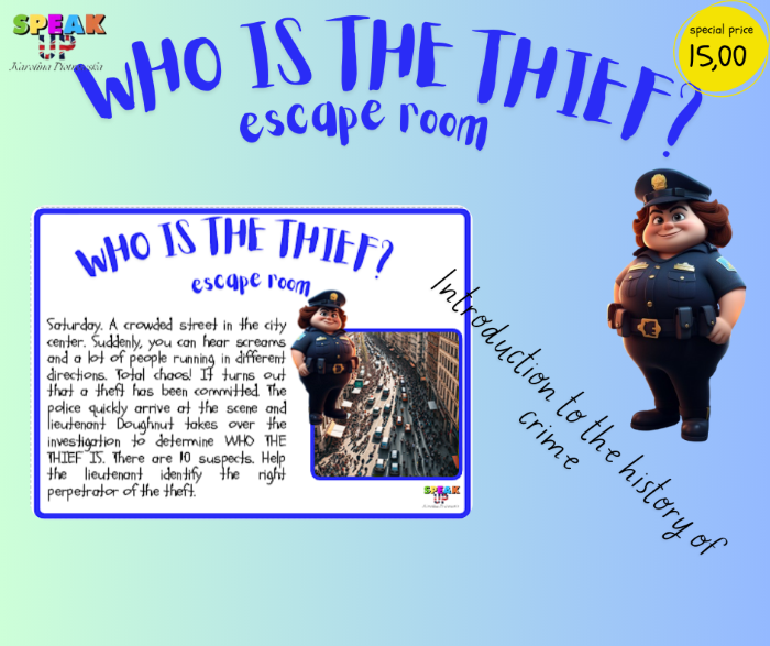 WHO IS THE THIEF? escape room  - Speak UP zdjęcie 1