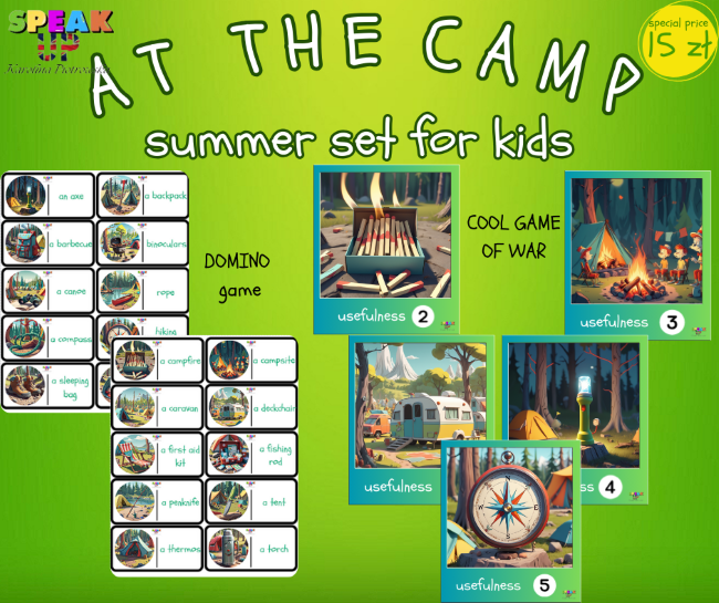 AT THE CAMP - summer set for kids - Speak UP zdjęcie 2