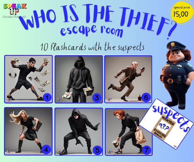 WHO IS THE THIEF? escape room  - Speak UP zdjęcie 2