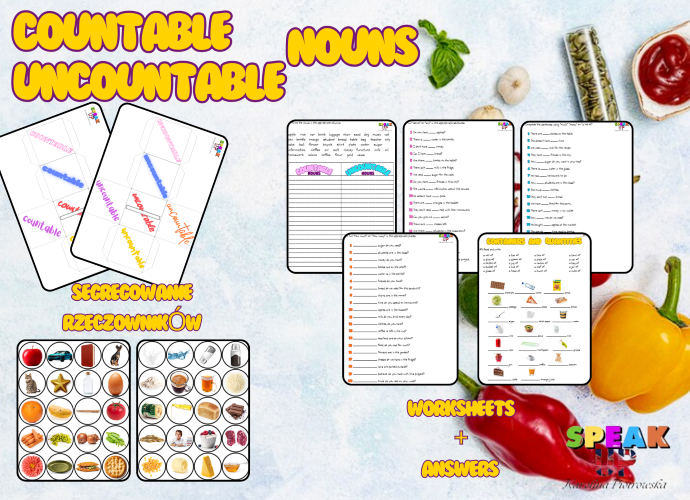 COUNTABLE & UNCOUNTABLE nouns COMPREHENSIVE SET - Speak UP zdjęcie 2