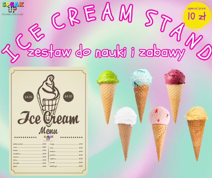 ICE CREAM STAND zestaw do nauki i zabawy - Speak UP zdjęcie 2