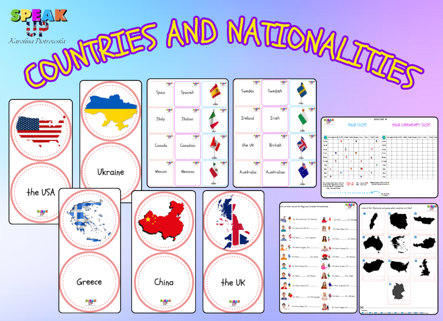 COUNTRIES AND NATIONALITIES SET zdjęcie 1