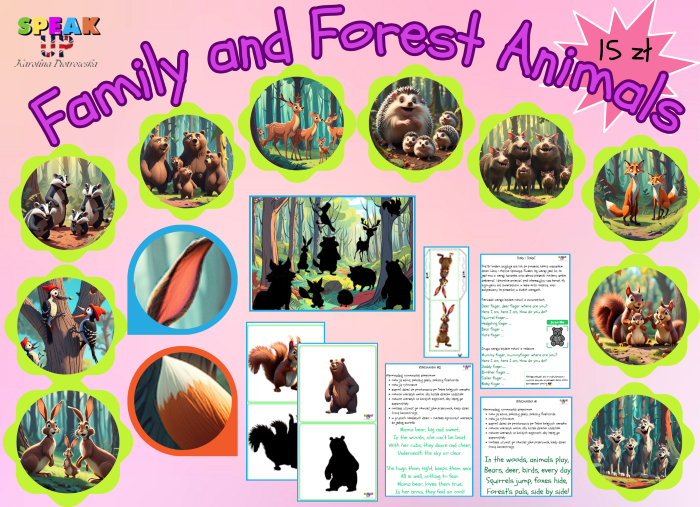 FAMILY AND FOREST ANIMALS SET zdjęcie 1