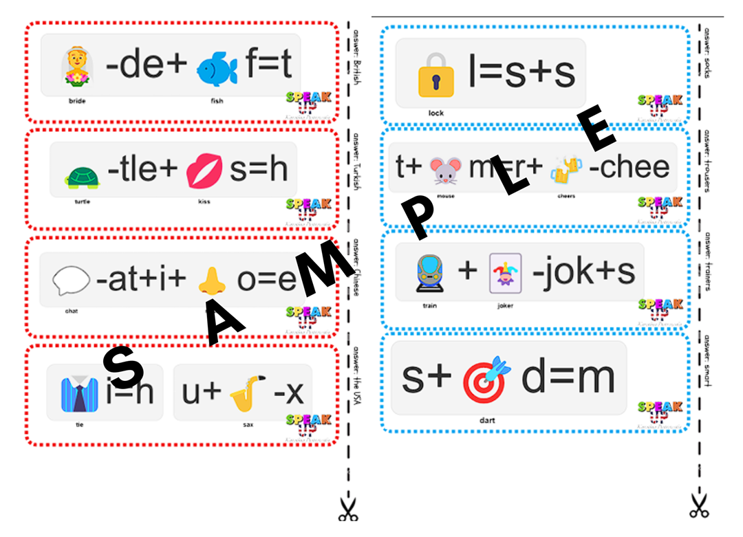 REBUSES for class 4 Vocabulary - Speak UP zdjęcie 1